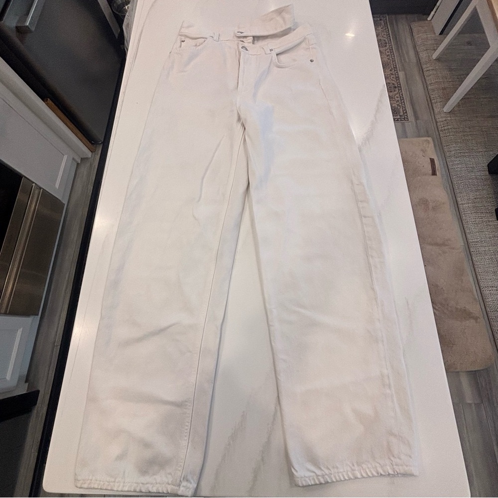 Agolde White Broken WaistBand High-Rise Jeans size 26